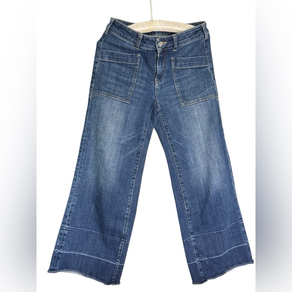 Pilcro and the Letterpress Melanie Wide Leg Crop Jeans size 27